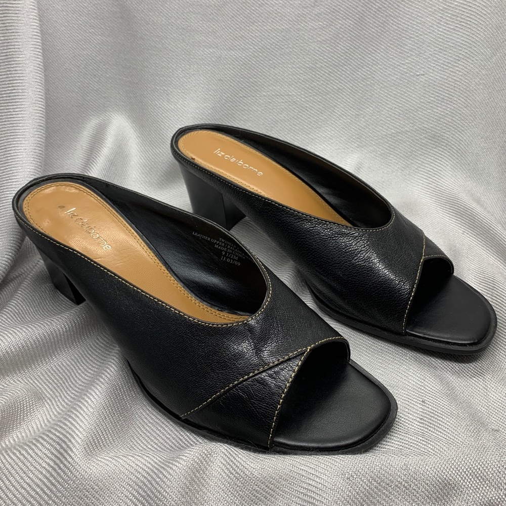 Liz Claiborne leather mules